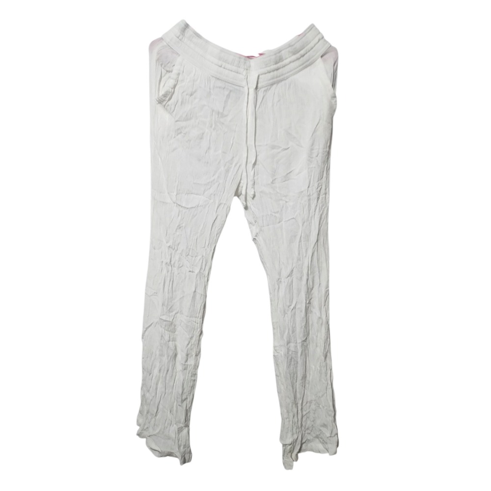 Prana Fernie Beach Crinkle Fabric Drawstring Beach Resortwear Pool Modal Pant M